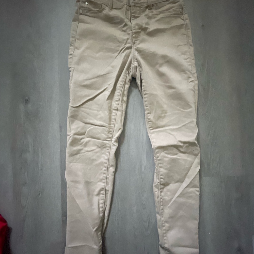 Beige Slim Fit Pants